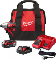 Milwaukee Kit de Destornillador de Impacto 2656-22CT, Inalámbrico, 1/4