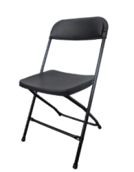 Modamob Silla Plegable VC001, Plástico, Negro 