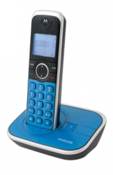 Motorola Teléfono Inalámbrico DECT GATE4800A , 20 Entradas, Altavoz, Azul 