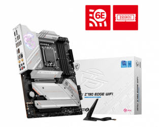 Tarjeta Madre MSI ATX MPG Z790 EDGE WIFI, S-1700, Intel Z790, HDMI, 128GB DDR5 para Intel ― Sin caja original, daño en PCIe principal, slot funcional pero con daño en el seguro y refuerzo de PCIe.  