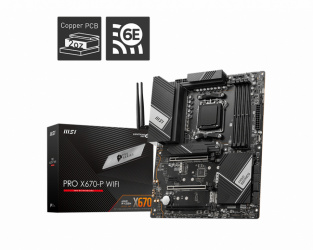 Tarjeta Madre MSI ATX PRO X670-P WIFI, S-AM5, AMD X670, HDMI, 128GB DDR5 para AMD ― Abierto ― Producto usado, reparado - Pines reacomodados. 