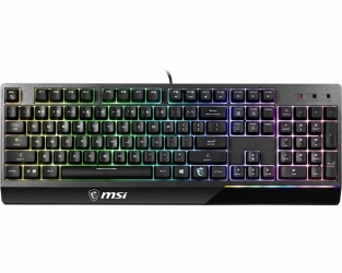 Teclado Gamer MSI Vigor GK30 RGB, Semimecánico, Cherry MX Blue, Alámbrico, Negro (Inglés) 