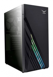 Gabinete Naceb Zion con Ventana RGB, Full-Tower, ATX, USB 3.0, sin Fuente, 3 Ventiladores RGB Instalados, Negro ― Daños menores / estéticos - Golpe en la tapa lateral. 
