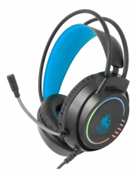 Necnon Audífonos Gamer NBHG-KIMERA, Alámbrico, 2.10 Metros, 3.5mm, Negro/Azul 