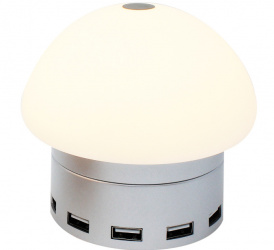 Necnon Luminario para Escritorio NL-1, Luz Regulable, 6x USB-A, 30W, Blanco 