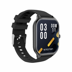 Necnon Smartwatch NSW-101, Touch, Bluetooth, Android/iOS, Negro - Resistente al Agua 