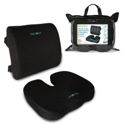 Neurolux Kit de Almohadas 83560 para Silla, Lumbar y Coxis, Negro 