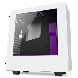 Gabinete NZXT S340 con Ventana, Midi-Tower, ATX/Micro-ATX/Mini-ITX, USB 3.0, sin Fuente, Blanco 