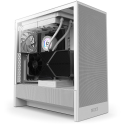 Gabinete NZXT H5 FLOW, Midi-Tower, ATX/EATX/Micro-ATX/Mini-ITX, USB 3.0, sin Fuente, 2 Ventiladores Instalados, Blanco 