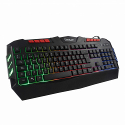 Teclado Ocelot Gaming OGEK02 RGB, Alámbrico, USB, Negro (Español) 