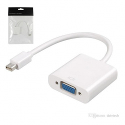 OEM Adaptador VGA Macho - Mini DisplayPort Hembra, Blanco 