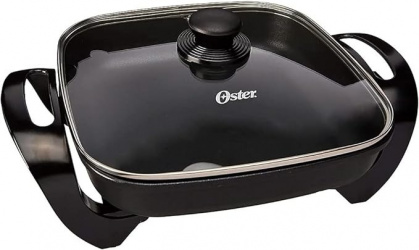 Oster Sartén Eléctrico CKSTK1712B, Antiadherente, Negro 