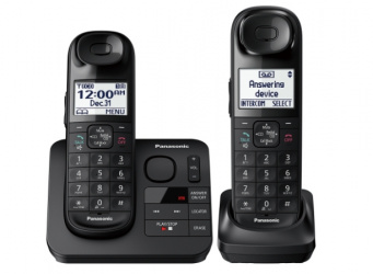 Panasonic KX-TGL432 Teléfono Inalámbrico DECT 6.0, 2 Auriculares, Altavoz, Negro 