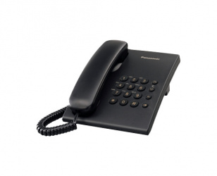 Panasonic Teléfono Alámbrico KX-TS500, Negro 