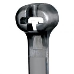 Panduit Cintillo Plástico con Seguro Metálico BT2S-C0, 8'', Negro, 100 Piezas 