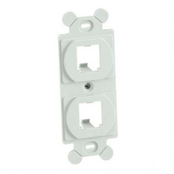 Panduit Placa de Pared CF1062WHY, 2 Puertos, Blanco 