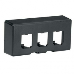 Panduit Placa Horizontal para Muebles CFFPE3BL, 3 Puertos, Negro 