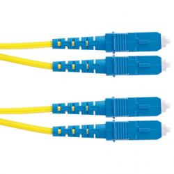 Panduit Cable Fibra Óptica Jumper Dúplex OS2 SC Macho - SC Macho, 5 Metros, Amarillo 