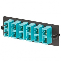 Panduit Panel de 6 Adaptadores de Fibra Óptica SC Dúplex Multimodo, Azul 