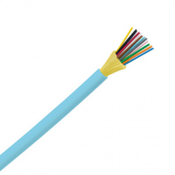 Panduit Cable de Fibra Óptica para Interiores de 12 Hilos OM4, Azul - Precio por Metro 