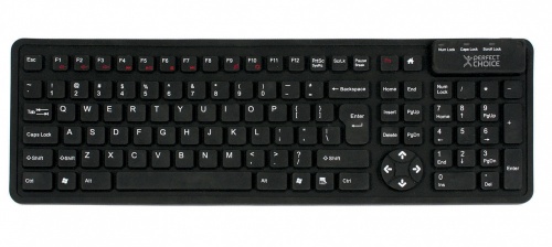 Teclado Perfect Choice Flexible PC-200628, USB, Negro (Inglés) 