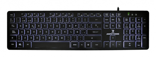 Teclado Perfect Choice PC-201304, Alámbrico, USB, Negro (Español),  