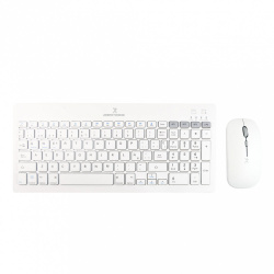 ﻿Kit de Teclado y Mouse Perfect Choice PC-201380, Inalámbrico, Bluetooth, Blanco (Español) 