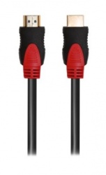 Power & Co Cable HDBS1MRD HDMI Macho - HDMI Macho, 1 Metro, Negro/Rojo 