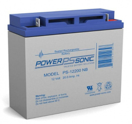 Power Sonic Batería de Respaldo PS-12200-NB, 12V, 20Ah, para Alarmas de Incendio 