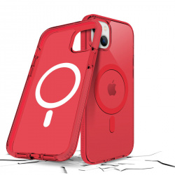 Prodigee Funda Safetee Neo con MagSafe para iPhone 14, Rojo 