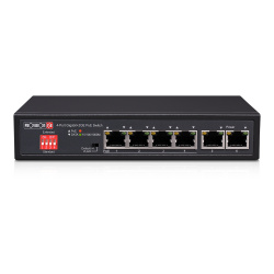 Switch Provision-ISR Gigabit Ethernet POES-0472GC+2G, 4 Puertos PoE 10/100/1000Mbps + 2 Puertos Uplink, 2 Gbit/s, 2.000 Entradas - No Administrable 