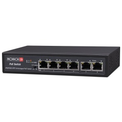 Switch Provision-ISR Fast Ethernet PoES-0460C+2I, 4 Puertos PoE 10/100Mbps + 2 Puertos Uplink, 1,2 Gbit/s, 1000 Entradas - No Administrable 