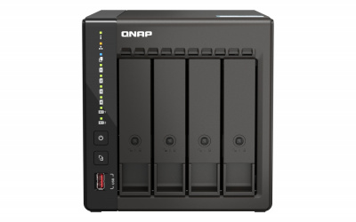 QNAP TS-453E NAS de 4 Bahías, Intel Celeron J6412 2.0GHz, SATA III, Negro ― No Incluye Disco Duro 