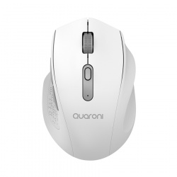 Mouse Quaroni Óptico MICTB1, Inalámbrico, USB, 2000DPI, Blanco 