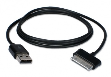 QVS Cable USB A Macho - Samsung 30-pin Macho, 2 Metros, Negro 