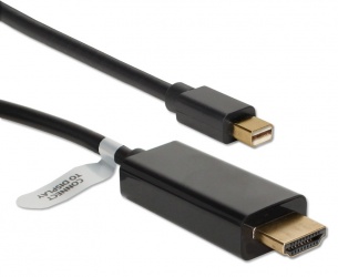 QVS Cable mini DisplayPort Macho - HDMI Macho, 4.5 Metros, Negro 