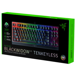 Teclado Gamer Razer BlackWidow V3 RGB, Teclado Mecánico, Switch Yellow, Alámbrico, Negro (Inglés) 