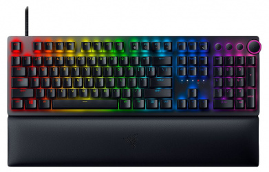 Teclado Gamer Razer Huntsman V2, Teclado Mecánico, Switch Optical Red, Alámbrico, Negro (Inglés) 