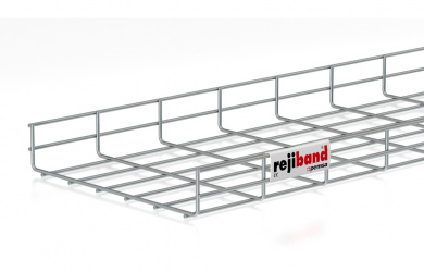 Rejiband Bandeja de Rejilla 60212300, 60mm x 300mm x 3 Metros, Acero 