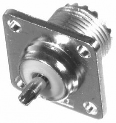 RF Industries Conector Coaxial UHF Hembra, Níquel 