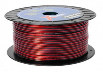 Romms Bobina de Cable Polarizado, 14 AWG, 100 Metros, Rojo/Negro 