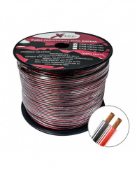 Romms Bobina de Cable Polarizado, 20 AWG, 100 Metros, Forro Transparente 