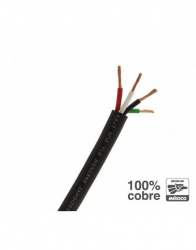 Romms Bobina de Cable de Uso Rudo, 100 Metros, Negro 