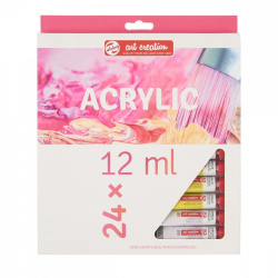 Royal Talens Set de Pinturas Acrílicas Art Creation, 12ml, Caja con 24 Colores 