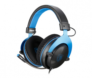 SADES Audífonos Gamer MPower, Alámbrico, 1.2 Metros, 3.5mm, Negro/Azul 