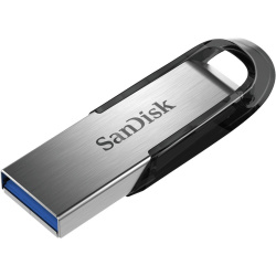 Memoria USB SanDisk Ultra Flair, 256GB, USB 3.0, Lectura 150MB/s, Plata/Negro 