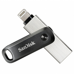 Memoria USB SanDisk iXpand Go, 256GB, USB 3.2/Lightning, Gris 