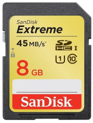 Memoria Flash SanDisk Extreme, 8GB SDHC UHS-I Clase 10 