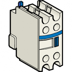 Schneider Electric Bloque de Contacto Auxiliar LADN11, 1NA + 1NC, Blanco 