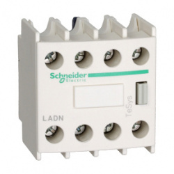 Schneider Electric Bloque de Contacto Auxiliar LADN31, 3NA + 1NC, Blanco 